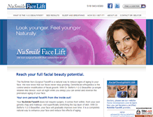 Tablet Screenshot of nusmilefacelift.com